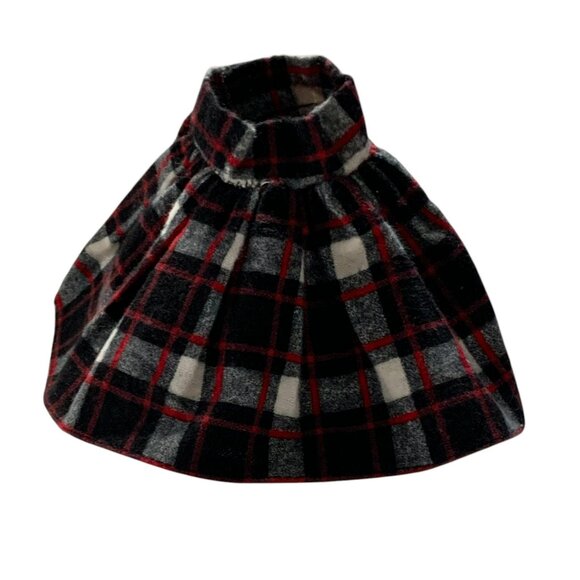 Plaid Skirt For Barbie Doll Black Red White Checkered Pattern - Picture 4 of 4